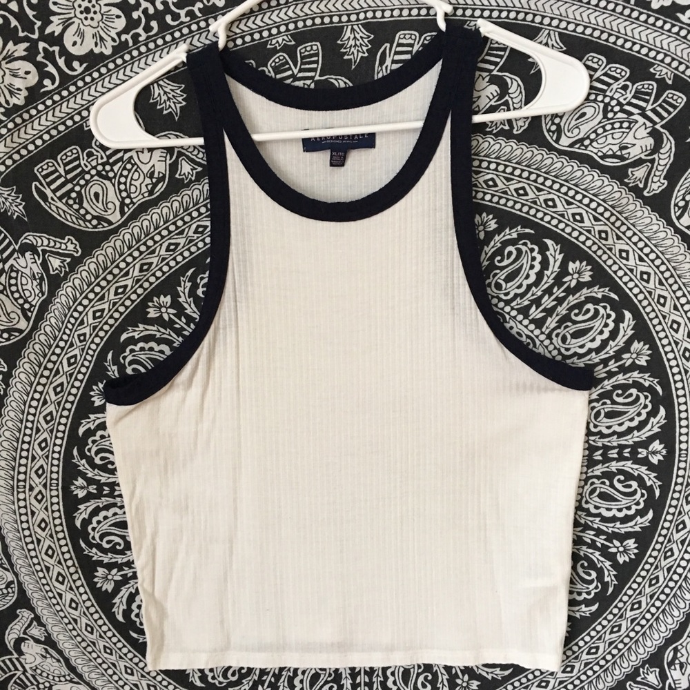 Blue and White Tank from Aero